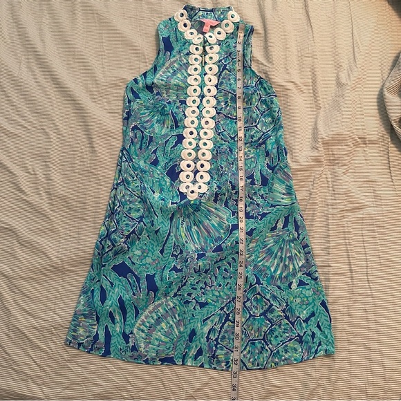 Lilly Pulitzer Jane Shift Dress, Size 00, Blue White Tropical Print - Picture 9 of 10